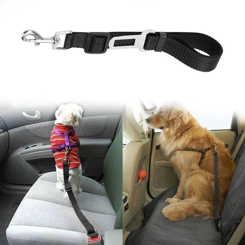 SootheTail SafeRide™ - 2-Pack Adjustable Dog Seat Belts